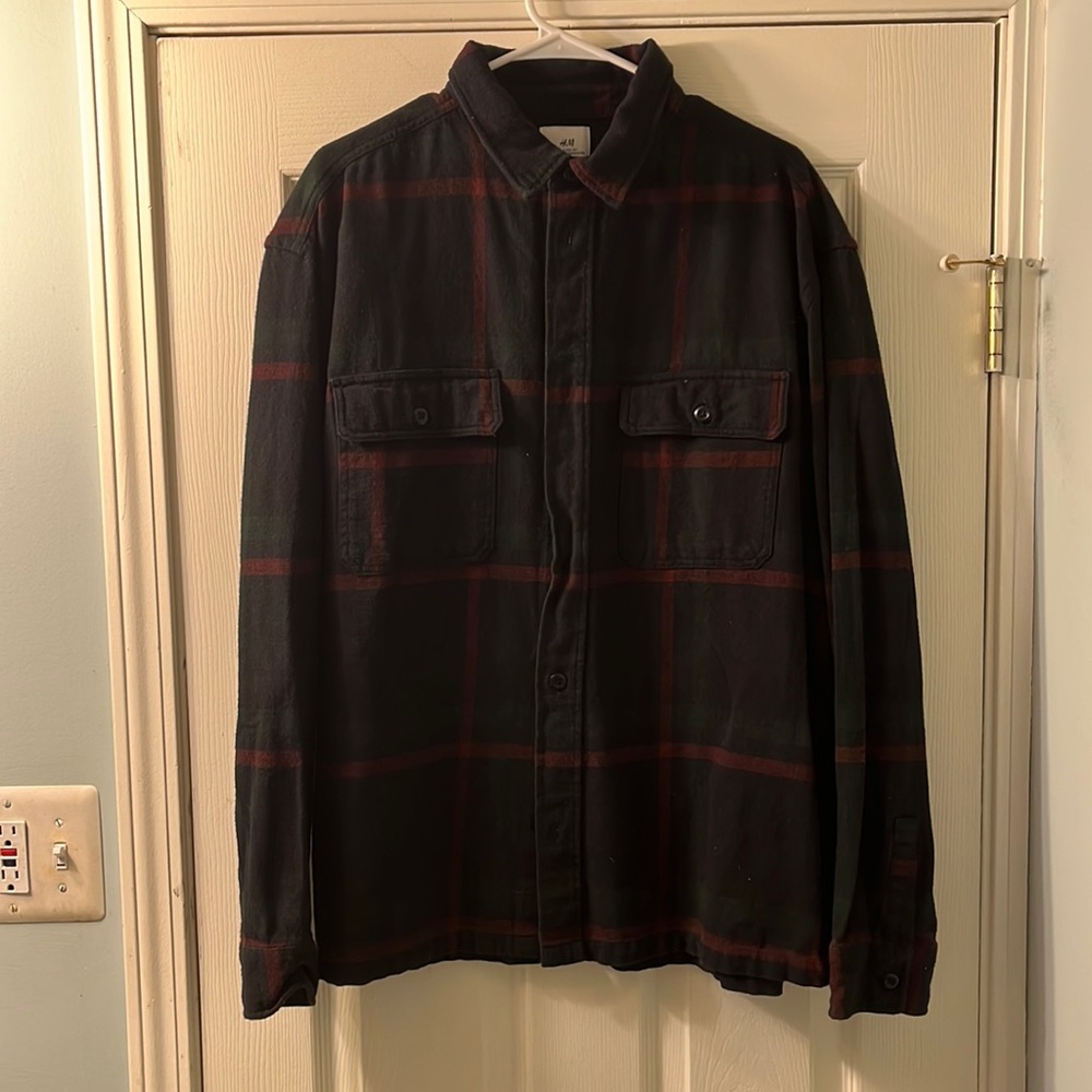 Mens HM flannel jacket sz L